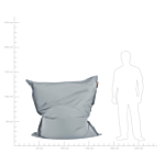 Large Bean Bag Light Grey Lounger Zip Giant Beanbag Beliani