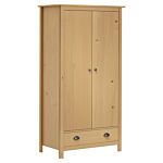 Vidaxl 2-door Wardrobe Hill 89x50x170 Cm Solid Pine Wood