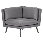 Outdoor Corner Sofa Grey Polyester Upholstery 5 Seater Garden Couch Uv Water Resistant Modern Design Beliani