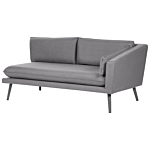 Outdoor Corner Sofa Grey Polyester Upholstery 5 Seater Garden Couch Uv Water Resistant Modern Design Beliani