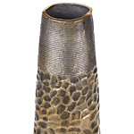 Decorative Vase Distressed Gold Metal 44 Cm Weathered Effect Textured Antique Style Beliani