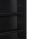 Homcom Particle Board 5-tier Glass Door Display Cabinet Black