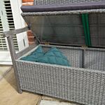 Alderley Rattan Storage Bench - Grey