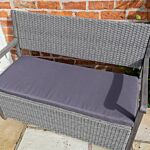 Alderley Rattan Storage Bench - Grey