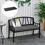 Outsunny Garden Bench Cushion 2 Seater Loveseat Seat Pad For Patio Swing Furniture For Indoor & Outdoor Use, Grey