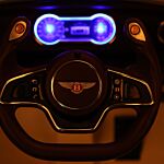 Homcom 12v Ride On Car With Led Lights, Kids Electric Car Ride On Toys Bentley Licensed Mp3 Player, White