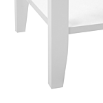 Console Table White Mdf Wooden Legs 90 X 40 X 75 Cm 3 Drawers Shelf Hallway Living Room Furniture Modern Scandinavian Style Beliani