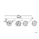 Ceiling Lamp Gold Metal 4 Light Cage Shades Adjustable Arms Modern Beliani