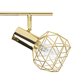 Ceiling Lamp Gold Metal 4 Light Cage Shades Adjustable Arms Modern Beliani