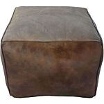 Leather Pouf