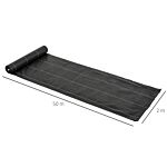 Outsunny 2x50m Gardener Premium Weed Barrier Landscape Fabric Durable & Heavy-duty Weed Block Gardening Mat, Easy Setup & Superior Weed Control