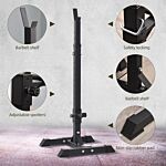 Homcom Heavy Duty Weights Bar Barbell Squat Stand Stands Barbell Rack Spotter Gym Fitness Power Rack Holder Bench New