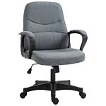 Vinsetto Office Chair With Massager Lumbar High Back Ergonomic Support Office 360° Swivel Chairs Adjustable Height Backrest Grey