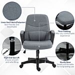 Vinsetto Office Chair With Massager Lumbar High Back Ergonomic Support Office 360° Swivel Chairs Adjustable Height Backrest Grey