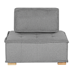 Sofa Set Grey Polyester Fabric 300 X 200 Cm Upholstered 4 Seater Modular Scandinavian Modern Beliani