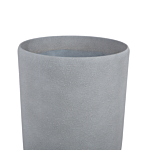 Plant Pot Grey Stone Tall Flower Planter 58 X Ø 31 Cm Modern Minimalistic Outdoor Indoor Decor Accessories Beliani