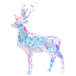 Outdoor Led Decoration Multicolour Iridescent Lighted Reindeer Led Lights Beliani