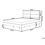 Eu Super King Size Bed Dark Mdf 6ft Frame With Upholstered Headrest And Slatted Base Beliani