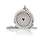 Aromatherapy Diffuser Necklace - Diamonds Heart 30mm