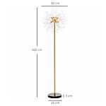 Homcom Modern Floor Lamp, Tall Standing Lamp With Dandelion-like Lampshade For Living Room