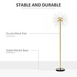 Homcom Modern Floor Lamp, Tall Standing Lamp With Dandelion-like Lampshade For Living Room