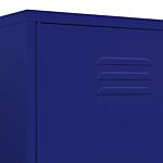 Vidaxl Wardrobe Navy Blue 90x50x180 Cm Steel