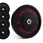 Body Revolution Olympic Bumper Plates (black) 15 Kg Pair