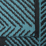 Area Rug Black Blue Fabric 140 X 200 Cm Reversible Outdoor Indoor Modern Beliani