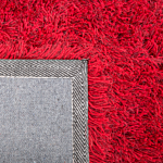 Shaggy Area Rug High-pile Carpet Solid Red Polyester Rectangular 200 X 300 Cm Beliani