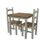 Corona Grey Square Dining Table & 2 Chair Set