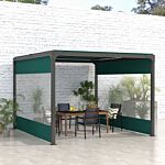 Outsunny Set Of Two 3 X 2m Replacement Pergola Panels - Green