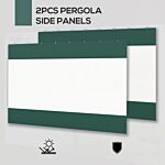 Outsunny Set Of Two 3 X 2m Replacement Pergola Panels - Green