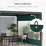 Outsunny Set Of Two 3 X 2m Replacement Pergola Panels - Green