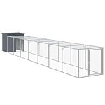 Vidaxl Chicken Cage With Run Anthracite 110x813x110 Cm Galvanised Steel