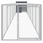 Vidaxl Chicken Cage With Run Anthracite 110x813x110 Cm Galvanised Steel