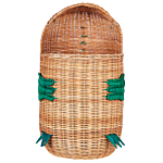 Wicker Dragon Basket Natural Rattan Woven Toy Hamper Child's Room Accessory Beliani