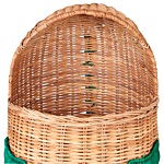 Wicker Dragon Basket Natural Rattan Woven Toy Hamper Child's Room Accessory Beliani