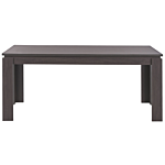 Dining Table Dark Wood Mdf 180 X 90 Cm Modern 6 People Scandinavian Minimalist Beliani