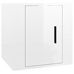 Vidaxl 8 Piece Tv Cabinet Set High Gloss White Engineered Wood