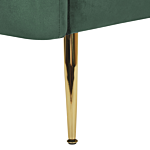 Armchair Green Velvet Golden Metal Frame Round Back Glam Style Beliani