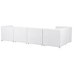 Modular Right Corner 5 Seater Sofa Off White Corduroy With Ottoman 5 Seater Sectional Sofa Modern Design Beliani