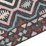 Area Rug Mulitcolour Wool 80 X 150 Cm Flat Weave Hand Tufted Geometric Oriental Pattern Beliani
