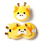 Giraffe Relaxeazzz Plush Round Travel Pillow & Eye Mask Set