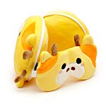 Giraffe Relaxeazzz Plush Round Travel Pillow & Eye Mask Set