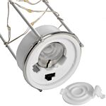 Frosted Glass Lantern With Rope Detail And Interior Led