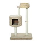 Pawhut Multi-level Cat Tree Tower Activity Center Climbing Frame Kitten House Furniture With Jute Scratching Posts Condo Perch Plush Fabric