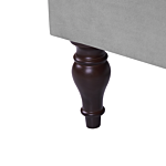 Chaise Lounge Light Grey Velvet Upholstery Black Legs Modern Design Beliani