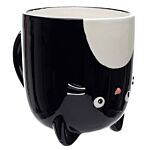 Novelty Upside Down Ceramic Mug - Feline Farm Cat