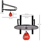 Homcom Pear Fast Boxing Set With Platform Wall Installation, Pump, Accessories Included, 60 X 73 X 80 Cm