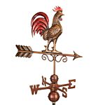 Bantam Red Rooster Copper Antique Bronze Finish Farmhouse Weathervane